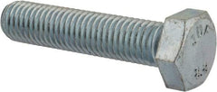 Value Collection - M12x1.75mm Metric Coarse, 55mm Length Under Head Hex Head Cap Screw - Fully Threaded, Grade 8.8 Steel, Zinc-Plated Finish, 19mm Hex - Apex Tool & Supply
