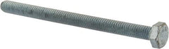 Value Collection - M6x1.00mm Metric Coarse, 80mm Length Under Head Hex Head Cap Screw - Fully Threaded, Grade 8.8 Steel, Zinc-Plated Finish, 10mm Hex - Apex Tool & Supply