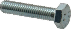 Value Collection - M8x1.25mm Metric Coarse, 35mm Length Under Head Hex Head Cap Screw - Fully Threaded, Grade 8.8 Steel, Zinc-Plated Finish, 13mm Hex - Apex Tool & Supply