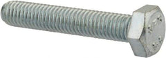 Value Collection - M8x1.25mm Metric Coarse, 45mm Length Under Head Hex Head Cap Screw - Fully Threaded, Grade 8.8 Steel, Zinc-Plated Finish, 13mm Hex - Apex Tool & Supply