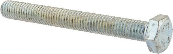 Value Collection - M8x1.25mm Metric Coarse, 70mm Length Under Head Hex Head Cap Screw - Fully Threaded, Grade 8.8 Steel, Zinc-Plated Finish, 13mm Hex - Apex Tool & Supply