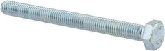Value Collection - M8x1.25mm Metric Coarse, 90mm Length Under Head Hex Head Cap Screw - Fully Threaded, Grade 8.8 Steel, Zinc-Plated Finish, 13mm Hex - Apex Tool & Supply