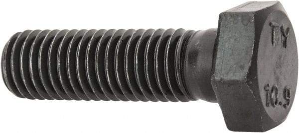 Value Collection - M12x1.75mm Metric Coarse, 40mm Length Under Head Hex Head Cap Screw - Partially Threaded, Grade 10.9 Steel, Uncoated, 19mm Hex - Apex Tool & Supply