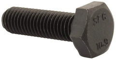 Value Collection - M10x1.50mm Metric Coarse, 35mm Length Under Head Hex Head Cap Screw - Fully Threaded, Grade 10.9 Steel, Uncoated, 17mm Hex - Apex Tool & Supply
