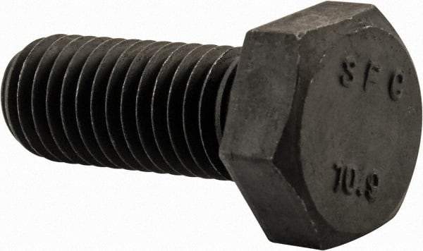 Value Collection - M12x1.75mm Metric Coarse, 30mm Length Under Head Hex Head Cap Screw - Fully Threaded, Grade 10.9 Steel, Uncoated, 19mm Hex - Apex Tool & Supply