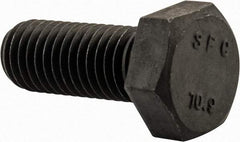 Value Collection - M12x1.75mm Metric Coarse, 30mm Length Under Head Hex Head Cap Screw - Fully Threaded, Grade 10.9 Steel, Uncoated, 19mm Hex - Apex Tool & Supply