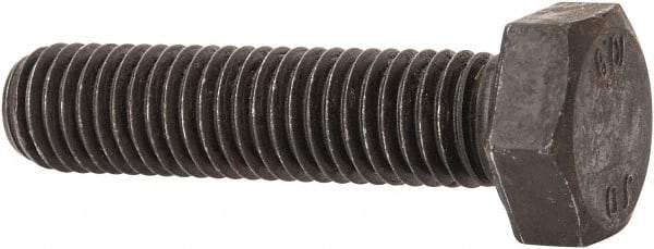 Value Collection - M12x1.75mm Metric Coarse, 50mm Length Under Head Hex Head Cap Screw - Fully Threaded, Grade 10.9 Steel, Uncoated, 19mm Hex - Apex Tool & Supply