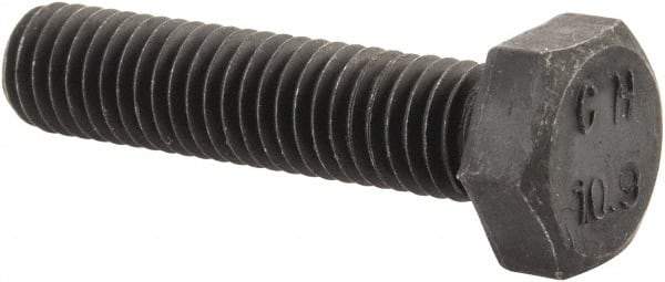 Value Collection - M8x1.25mm Metric Coarse, 35mm Length Under Head Hex Head Cap Screw - Fully Threaded, Grade 10.9 Steel, Uncoated, 13mm Hex - Apex Tool & Supply