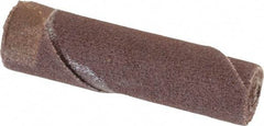 Merit Abrasives - 3/8" Max Roll Diam x 1-1/2" OAL, 180 Grit Aluminum Oxide Straight Cartridge Roll - 1/8" Pilot Hole Diam, Very Fine Grade - Apex Tool & Supply