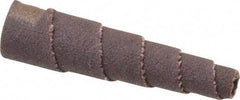 Merit Abrasives - 1-1/2" Long x 3/8" Diam, Aluminum Oxide, Full Taper Cartridge Roll - 180 Grit, 1/8" Pilot Hole Diam, Very Fine Grade - Apex Tool & Supply