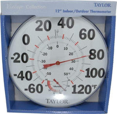 Taylor - -40 to 120°F, Window and Wall Thermometer - 12 Inch Diameter - Apex Tool & Supply