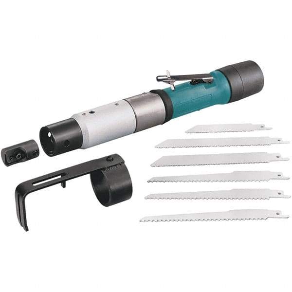 Dynabrade - 2,400 Strokes per Minute, 13/32 Inch Stroke Length, 19 CFM, 0.26 hp Air Reciprocating Saw - 6 Blades, 6.2 Bar Air Pressure, 6 mm Inlet - Apex Tool & Supply