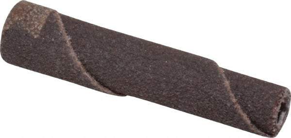 Standard Abrasives - 5/16" Max Roll Diam x 1-1/2" OAL, 80 Grit Aluminum Oxide Straight Cartridge Roll - 1/8" Pilot Hole Diam, Medium Grade - Apex Tool & Supply