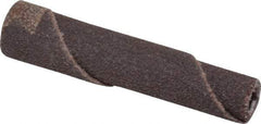 Standard Abrasives - 5/16" Max Roll Diam x 1-1/2" OAL, 80 Grit Aluminum Oxide Straight Cartridge Roll - 1/8" Pilot Hole Diam, Medium Grade - Apex Tool & Supply