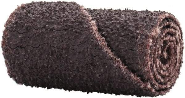 Merit Abrasives - 1/2" Max Roll Diam x 1" OAL, 50 Grit Aluminum Oxide Straight Cartridge Roll - 1/8" Pilot Hole Diam, Coarse Grade - Apex Tool & Supply