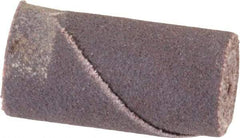 Merit Abrasives - 1/2" Max Roll Diam x 1" OAL, 120 Grit Aluminum Oxide Straight Cartridge Roll - 1/8" Pilot Hole Diam, Fine Grade - Apex Tool & Supply
