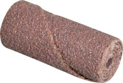 Merit Abrasives - 5/8" Max Roll Diam x 1-1/2" OAL, 50 Grit Aluminum Oxide Straight Cartridge Roll - 3/16" Pilot Hole Diam, Coarse Grade - Apex Tool & Supply