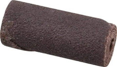 Merit Abrasives - 5/8" Max Roll Diam x 1-1/2" OAL, 80 Grit Aluminum Oxide Straight Cartridge Roll - 3/16" Pilot Hole Diam, Medium Grade - Apex Tool & Supply