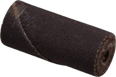 Merit Abrasives - 5/8" Max Roll Diam x 1-1/2" OAL, 120 Grit Straight Cartridge Roll - 3/16" Pilot Hole Diam, Fine Grade - Apex Tool & Supply