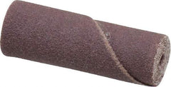 Merit Abrasives - 1/2" Max Roll Diam x 1-1/2" OAL, 120 Grit Aluminum Oxide Straight Cartridge Roll - 1/8" Pilot Hole Diam, Fine Grade - Apex Tool & Supply
