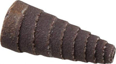 Merit Abrasives - 1-1/2" Long x 5/8" Diam, Aluminum Oxide, Full Taper Cartridge Roll - 120 Grit, 1/8" Pilot Hole Diam, Fine Grade - Apex Tool & Supply