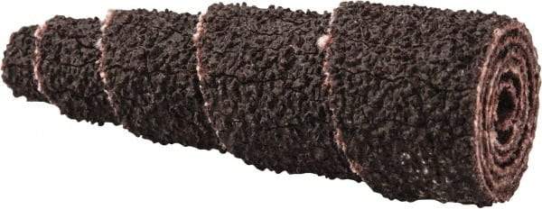 Merit Abrasives - 1-1/2" Long x 1/2" Diam, Aluminum Oxide, Full Taper Cartridge Roll - 50 Grit, 1/8" Pilot Hole Diam, Coarse Grade - Apex Tool & Supply