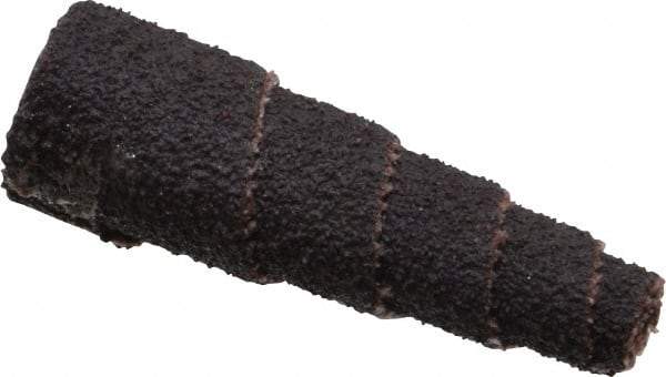 Standard Abrasives - 1-1/2 Inch Long x 1/2 Inch Diameter, Aluminum Oxide, Full Taper Cartridge Roll - 60 Grit, 1/8 Inch Pilot Hole Diameter, Medium Grade - Apex Tool & Supply