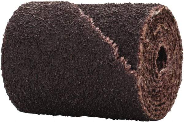 Merit Abrasives - 3/4" Max Roll Diam x 1" OAL, 80 Grit Aluminum Oxide Straight Cartridge Roll - 3/16" Pilot Hole Diam, Medium Grade - Apex Tool & Supply