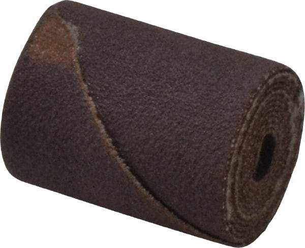 Merit Abrasives - 3/4" Max Roll Diam x 1" OAL, 120 Grit Aluminum Oxide Straight Cartridge Roll - 3/16" Pilot Hole Diam, Fine Grade - Apex Tool & Supply