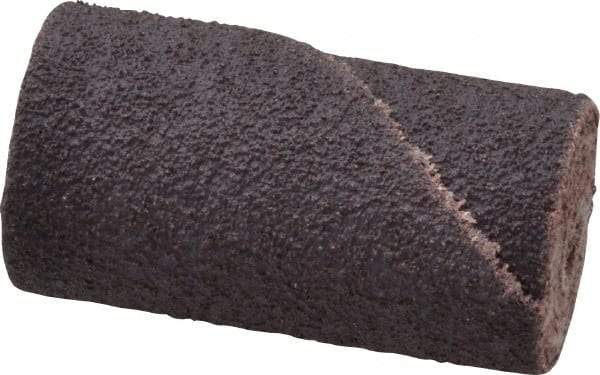 Merit Abrasives - 3/4" Max Roll Diam x 1-1/2" OAL, 80 Grit Aluminum Oxide Straight Cartridge Roll - 3/16" Pilot Hole Diam, Medium Grade - Apex Tool & Supply