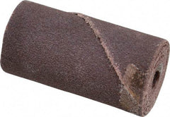 Merit Abrasives - 3/4" Max Roll Diam x 1-1/2" OAL, 120 Grit Aluminum Oxide Straight Cartridge Roll - 3/16" Pilot Hole Diam, Fine Grade - Apex Tool & Supply