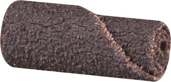 Merit Abrasives - 3/8" Max Roll Diam x 1" OAL, 50 Grit Aluminum Oxide Straight Cartridge Roll - 1/8" Pilot Hole Diam, Coarse Grade - Apex Tool & Supply