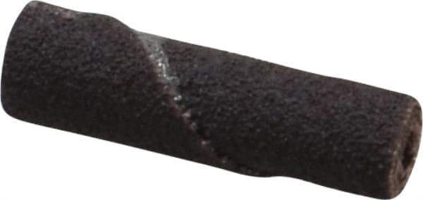 Merit Abrasives - 3/8" Max Roll Diam x 1-1/2" OAL, 80 Grit Aluminum Oxide Straight Cartridge Roll - 1/8" Pilot Hole Diam, Medium Grade - Apex Tool & Supply