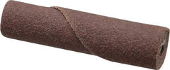 Merit Abrasives - 3/8" Max Roll Diam x 1-1/2" OAL, 120 Grit Aluminum Oxide Straight Cartridge Roll - 1/8" Pilot Hole Diam, Fine Grade - Apex Tool & Supply