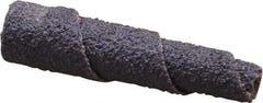 Merit Abrasives - 1-1/2" Long x 3/8" Diam, Aluminum Oxide, Full Taper Cartridge Roll - 80 Grit, 1/8" Pilot Hole Diam, Medium Grade - Apex Tool & Supply