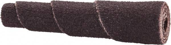 Merit Abrasives - 1-1/2" Long x 3/8" Diam, Aluminum Oxide, Full Taper Cartridge Roll - 120 Grit, 1/8" Pilot Hole Diam, Fine Grade - Apex Tool & Supply
