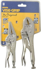 Irwin - 2 Piece Locking Plier Set - Comes in Display Card - Apex Tool & Supply