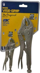 Irwin - 2 Piece Locking Plier Set - Comes in Display Card - Apex Tool & Supply