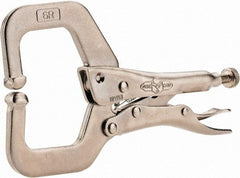 Irwin - 6" OAL C-Clamp Locking Pliers - 1-1/2" Jaw Depth, 2-1/8" Jaw Opening - Apex Tool & Supply