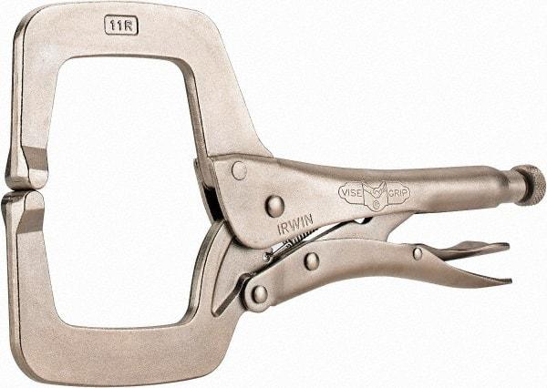 Irwin - 11" OAL C-Clamp Locking Pliers - 2-5/8" Jaw Depth, 3-3/8" Jaw Opening - Apex Tool & Supply