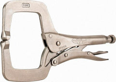Irwin - 11" OAL C-Clamp Locking Pliers - 2-5/8" Jaw Depth, 3-3/8" Jaw Opening - Apex Tool & Supply