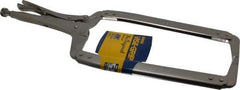 Irwin - 18" OAL C-Clamp Locking Pliers - 9-1/2" Jaw Depth, 8" Jaw Opening - Apex Tool & Supply