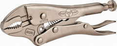 Irwin - 5" OAL Curved Jaw Locking Pliers - 1-1/4" Jaw Opening, Standard Handle - Apex Tool & Supply