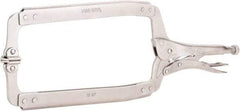 Irwin - 18" OAL C-Clamp Locking Pliers - 9-1/2" Jaw Depth, 8" Jaw Opening - Apex Tool & Supply