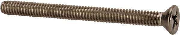 Value Collection - 1/4-20 UNC, 3" OAL Phillips Drive Machine Screw - Flat Head, Grade 316 Stainless Steel, Uncoated, Without Washer - Apex Tool & Supply
