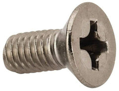 Value Collection - 5/16-18 UNC, 3/4" OAL Phillips Drive Machine Screw - Flat Head, Grade 316 Stainless Steel, Uncoated, Without Washer - Apex Tool & Supply