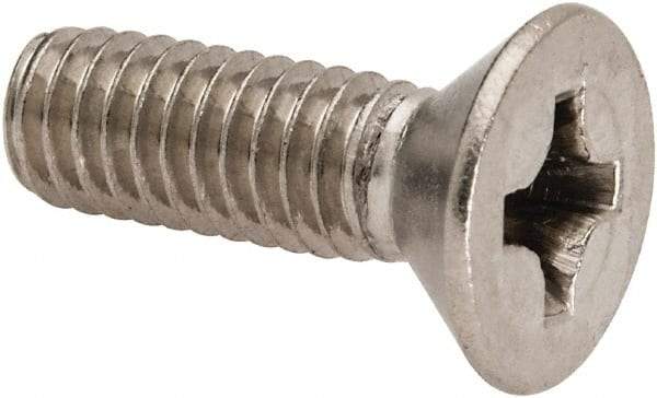 Value Collection - 5/16-18 UNC, 1" OAL Phillips Drive Machine Screw - Flat Head, Grade 316 Stainless Steel, Uncoated, Without Washer - Apex Tool & Supply