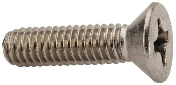 Value Collection - 5/16-18 UNC, 1-1/4" OAL Phillips Drive Machine Screw - Flat Head, Grade 316 Stainless Steel, Uncoated, Without Washer - Apex Tool & Supply