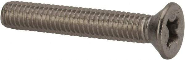 Value Collection - 5/16-18 UNC, 2" OAL Phillips Drive Machine Screw - Flat Head, Grade 316 Stainless Steel, Uncoated, Without Washer - Apex Tool & Supply
