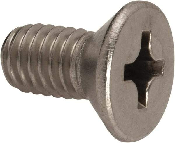 Value Collection - 3/8-16 UNC, 3/4" OAL Phillips Drive Machine Screw - Flat Head, Grade 316 Stainless Steel, Uncoated, Without Washer - Apex Tool & Supply